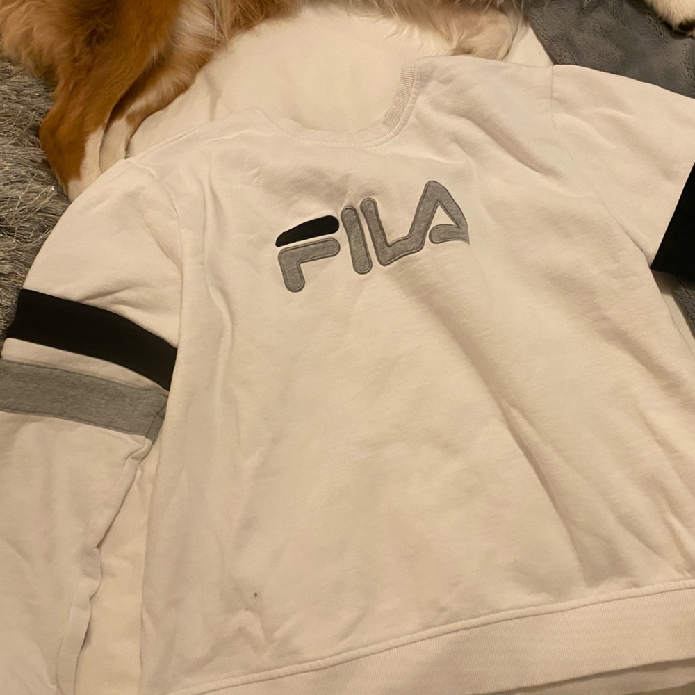 White Fila sweatshirt